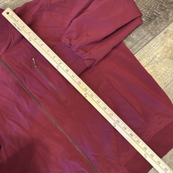 Banana Republic Women's Lightweight Bomber Jacket Wine Size XL - Picture 5 of 9